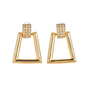 Kenneth Jay Lane, Door Knocker Pierced Earrings
